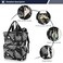 MNSRUU Diaper Bag Moth Skull Moon Esoteric Diaper Bag Backpack Multifunction Travel Diaper Bag Tote Large Capacity Diaper Changing Backpacks for Moms Dads