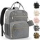 Pritent Diaper Bag BackpackBaby Essentials Diapers Bag with Pacifier CaseMultipurpose Stylish Large Capacity Travel Backpack for Baby GirlBoyMGray