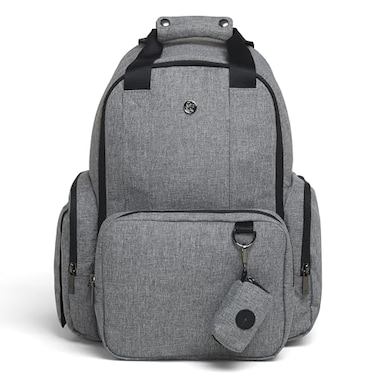 HUGGIES Unisexadult Signature Hug Pack Diaper Backpack Dark Grey Heather One Size