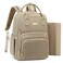 AIJIEKE Quilted Diaper Bag Backpack with Changing Pad Stroller Straps Large Baby Bag for Mom and Dad Travel Backpack Diaper Bag with Insulated Pockets WetDry Separation Lightweight Brown