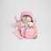 HUGGIES Unisexadult Signature Hug Pack Diaper Backpack Bridal Rose One Size