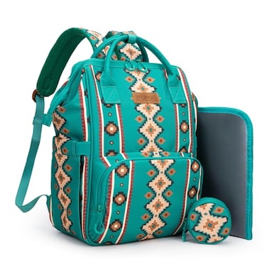 Montana West Wrangler Diaper Bag Backpack Aztec Callie Bag Travel Backpack Purses Western MultiFunction Baby Bags for Mom