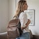 Omanmoli Checkered Diaper Bag Backpack Large Baby Diaper Bag Leather with 17 Diaper Bag Organizing PouchesChanging PadStroller Straps4 Insulated Pockets Coffee