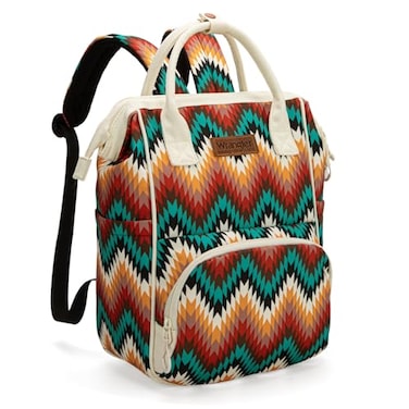 Montana West Wrangler Aztec Callie Diaper Bag Backpack with Stroller Straps Multifunction Baby Travel Bag WG22119110TN