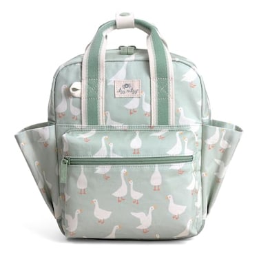 Itzy Ritzy Toddler Backpack Daycare Bag Features Adjustable Shoulder Straps 2 Side Pockets Spacious Interior with Wipeable Fabric Lining Name Label Goose