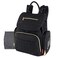 FISHER-PRICE BABY Modern Quilted Diaper Bag Backpack and Multipurpose Travel Drawstring Baby Bag 3 Piece Set Black