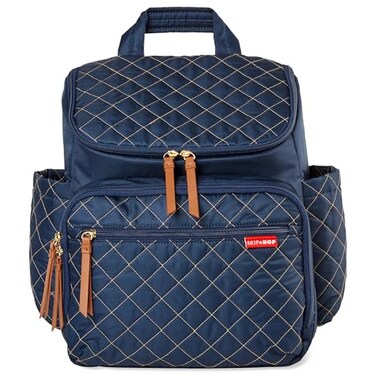 Skip Hop Diaper Bag Backpack Forma MultiFunction Baby Travel Bag with Changing Pad Stroller Attachment Navy