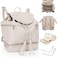 CC Citi Collective Citi Collective Journey Pearl Vegan Leather Diaper Bag Backpack Elegant Multifunctional Travel Diaper Bag with Changing Pad Stroller Straps Insulated Bottle Pockets