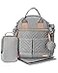 Skip Hop Diaper Bag Backpack Suite 6in1 Diaper Backpack Set MultiFunction Baby Travel Bag with Changing Pad Stroller Straps Bottle Bag and Pacifier Pocket Dove Grey