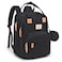 RUVALINO Diaper Bag Backpack Multifunction Travel Pack Maternity Baby Changing Bags Large Capacity Waterproof Black