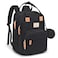RUVALINO Diaper Bag Backpack Multifunction Travel Pack Maternity Baby Changing Bags Large Capacity Waterproof Black