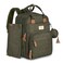 RUVALINO Diaper Bag Backpack Multifunction Travel Pack Maternity Baby Changing Bags Large Capacity Waterproof Olive Green
