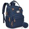 RUVALINO Diaper Bag BackpackMultifunction Baby Travel Bag with Changing pad Insulated Bottle Holders Pacifier Case Large Capacity Waterproof Peacock Blue