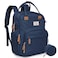 RUVALINO Diaper Bag BackpackMultifunction Baby Travel Bag with Changing pad Insulated Bottle Holders Pacifier Case Large Capacity Waterproof Peacock Blue