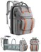 ISMGN Diaper Bag Backpack with Changing Station Large Diaper Bag Baby Bag Multifunctional Diaper Bag Gray