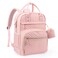 Tuwubi Diaper Bag Backpack Baby Essentials Travel Tote Bag Multi function Waterproof Backpacks Travel Essentials with Stroller Straps Pacifier Case Light Pink
