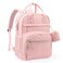 Tuwubi Diaper Bag Backpack Baby Essentials Travel Tote Bag Multi function Waterproof Backpacks Travel Essentials with Stroller Straps Pacifier Case Light Pink