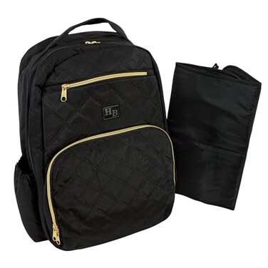 Hudson Baby Unisex Baby Premium Diaper Bag Backpack and Changing Pad Black One Size