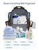 Mancro Diaper Bag Backpack Large Multifunction Baby Backpack for Travel with Stroller Strap and 2 Insulated Pockets Diaper Baby Bag for Mom Dark Green