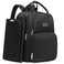 Qualyphant Extra Large Diaper Bag Backpack for 2 Kids Twins Expandable Diaper Bag 3038L Travel Baby Backpack with Changing Pad for Mom Dad Quilted Water Resistant Black
