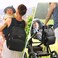 Qualyphant Extra Large Diaper Bag Backpack for 2 Kids Twins Expandable Diaper Bag 3038L Travel Baby Backpack with Changing Pad for Mom Dad Quilted Water Resistant Black