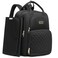 Qualyphant Extra Large Diaper Bag Backpack for 2 Kids Twins Expandable Diaper Bag 3038L Travel Baby Backpack with Changing Pad for Mom Dad Quilted Water Resistant Black