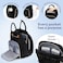 RUVALINO Diaper Bag Backpack Multifunction Travel Pack Maternity Baby Changing Bags Large Capacity Waterproof Deep Black Polyester