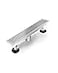 HTOH Shower Drain Linear Shower Drain 12 InchBrushed Nickel Modern 304 Stainless Steel Shower Floor Drain with Grate Removable Adjustable Leveling Feet
