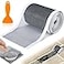 Leriton 1 Pack 4 Inch x 33 ft Linear Shower Drain Hair Catcher Screen Disposable Adhesive Cutable Mesh Shower Drain Cover Stickers for Linear DIY Floor with Removal Tool for Bathroom Kitchen Bathtub