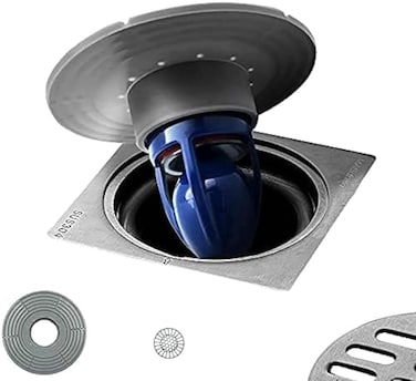 SALUKO Shower Drain Floor Drain Backflow Preventer Magnetic Levitation OneWay Drain Valve Fast Drainage Shower plug Insert Drain Plug Fit for Tube Depth 256413in Caliber239inDepth 315in