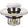 LEKEYE Tub Stopper Shower Drain Hair Catcher Popup Drain Stopper with Strainer Bathroom Bathtub Plug Drain Protector for 112 to 134 Bath Drain Hole Brushed Nickel