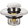 LEKEYE Tub Stopper Shower Drain Hair Catcher Popup Drain Stopper with Strainer Bathroom Bathtub Plug Drain Protector for 112 to 134 Bath Drain Hole Brushed Nickel