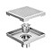 Neodrain Square Shower Drain with Removable Quadrato Pattern Grate Brushed 304 Stainless Steel Square Drain for Bathroom with Hair Strainer and Lifting HookCUPC Brushed Nickel 6 in