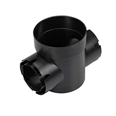 NDS 201 Round SpeeD Catch Basin Drain 2 Outlets Connects to 3Inch and 4Inch Drain Pipes Manages Light Water Flows 6Inch Plastic Black