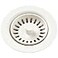 Elkay LKQS35PA Polymer Drain Fitting with Removable Basket Strainer and Rubber Stopper Parchment