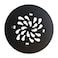 Uni-Green UniGreen 414 Round Shower Drain Cover Snap in Shower Drain Cover Replacement Circle Shower Drain Grate with Waterdrop Shape 304 Stainless Steel Material Matte Black