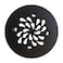 Uni-Green UniGreen 414 Round Shower Drain Cover Snap in Shower Drain Cover Replacement Circle Shower Drain Grate with Waterdrop Shape 304 Stainless Steel Material Matte Black