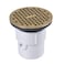 Oatey 3 in or 4 in PVC General Purpose Drain with 6 in BR Grate