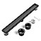 EXF 24 Matte Black Linear Shower Floor Drain with Dual Tile Insert Cover Fast Water Flow 304 Stainless Steel for Bathroom CUPC