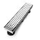 SaniteModar Shower Drain 12 inch Linear Shower Drain with Removable Square Hole Panel AISI 304 Stainless Steel Brushed Shower Floor Linear Drain with Adjustable Feet and Hair Strainer