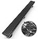WEBANG 36 Inch Linear Shower Drain Rectangular Floor Drain with Accessories Reversible 2in1 Cover Tile Insert Grate Removable SUS304 Stainless Steel CUPC Matte Black