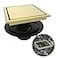 WEBANG 6 Inch Square Shower Drain Gold Floor Drain with Flange Reversible 2in1 Cover Tile Insert Grate Removable SUS304 Stainless Steel CUPC Brushed Gold