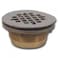 Oatey 2 in 140 NC Brass NoCalk Shower Drain with Stainless Steel Strainer