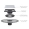 Uni-Green UniGreen Shower Drain Kit 6 Compatible with Schluter Shower Pan with Flange for 2 PipeReplacement for Schluter Shower Kit Mission Style Square Shower Floor Drain SS304 Grate and ABS Material