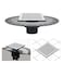 Uni-Green UniGreen Shower Drain Kit 6 Compatible with Schluter Shower Pan with Flange for 2 PipeReplacement for Schluter Shower Kit Mission Style Square Shower Floor Drain SS304 Grate and ABS Material