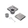 Oatey Designline 4 in x 4 in Square Drain Wave Grate