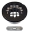 Westbrass A206P12 2 NoCaulk PVC Compression Shower Drain with 414 Round Grid Cover Oil Rubbed Bronze
