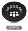 Westbrass A206P12 2 NoCaulk PVC Compression Shower Drain with 414 Round Grid Cover Oil Rubbed Bronze