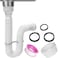 TGEOND Expandable Flexible PTrap And Sink Drain Pipe Kit For 112 and 114 Kitchen And Bathroom Sink Drainage With Adapter