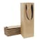 Aimyoo Brown Wine Bottle Gift Bags Bulk10 Pack Kraft Paper Gift Bags with Handles 4x4x14 inch for Champagne Alcohol